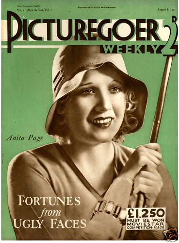 PICTUREGOER magazine side cover Issue 11  Weekly 8 August 1931