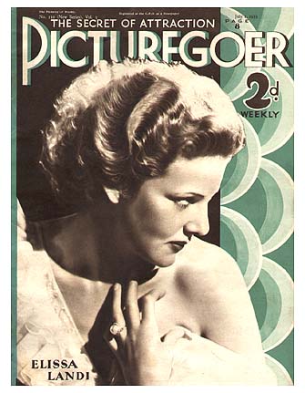 PICTUREGOER magazine side cover Issue 110  Weekly 1 July 1933
