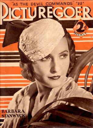 PICTUREGOER magazine side cover Issue 111  Weekly 8 July 1933