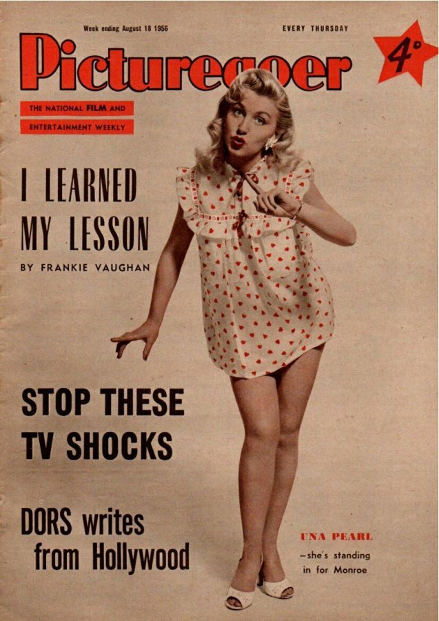 PICTUREGOER magazine side cover Issue 1111  Weekly 18 August 1956