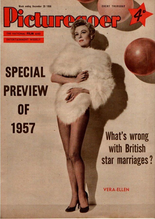 PICTUREGOER magazine side cover Issue 1130  Weekly 29 December 1956