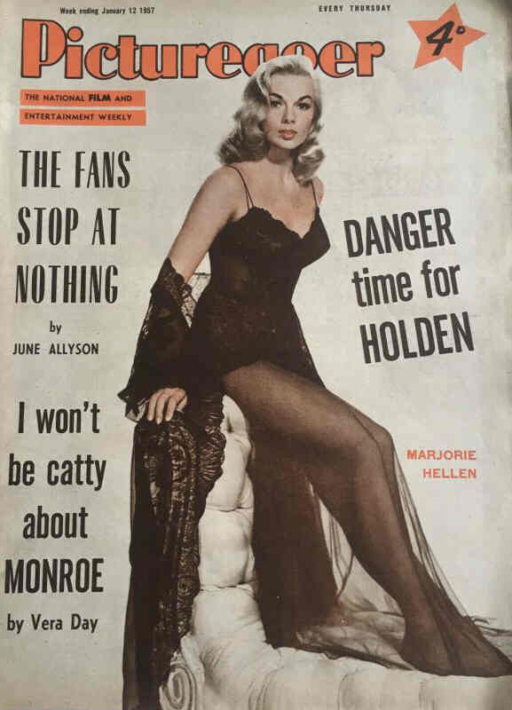 PICTUREGOER magazine side cover Issue 1132  Weekly 12 January 1957