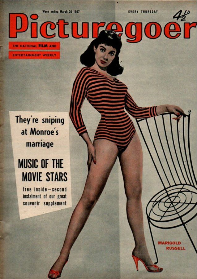 PICTUREGOER magazine side cover Issue 1143  Weekly 30 March 1957