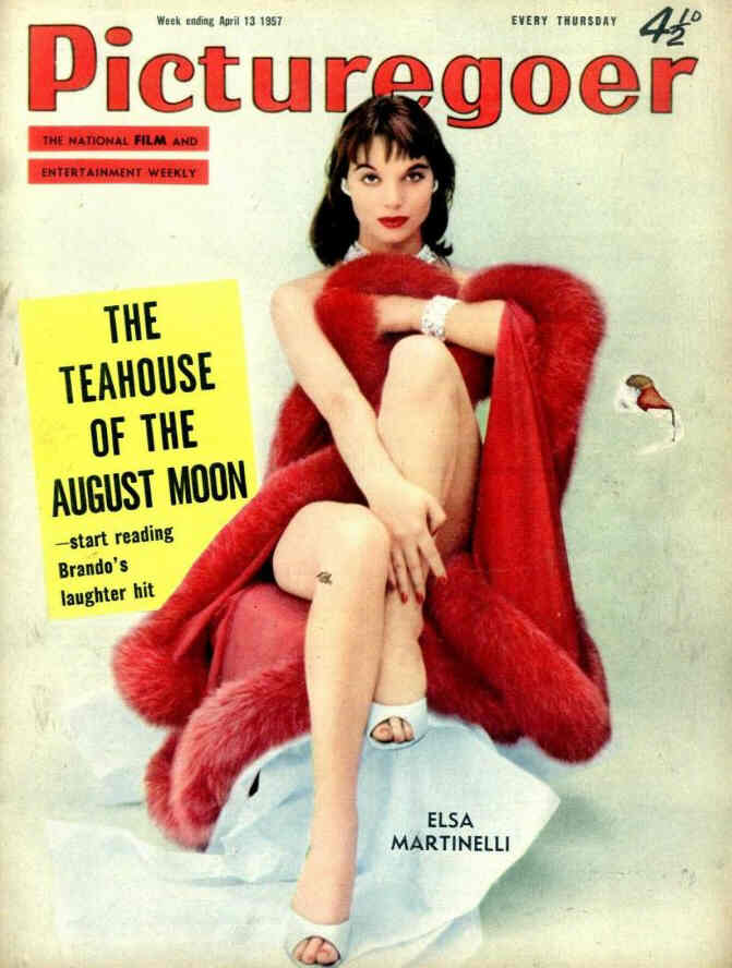 PICTUREGOER magazine side cover Issue 1145  Weekly 13 April 1957