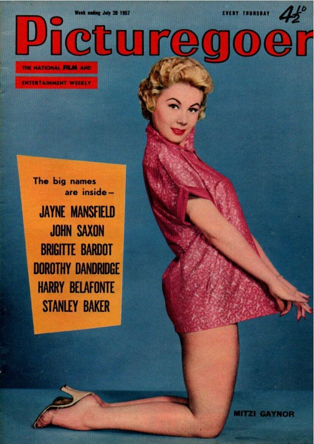 PICTUREGOER magazine side cover Issue 1159  Weekly 20 July 1957
