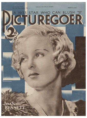 PICTUREGOER magazine side cover Issue 116  Weekly 12 August 1933