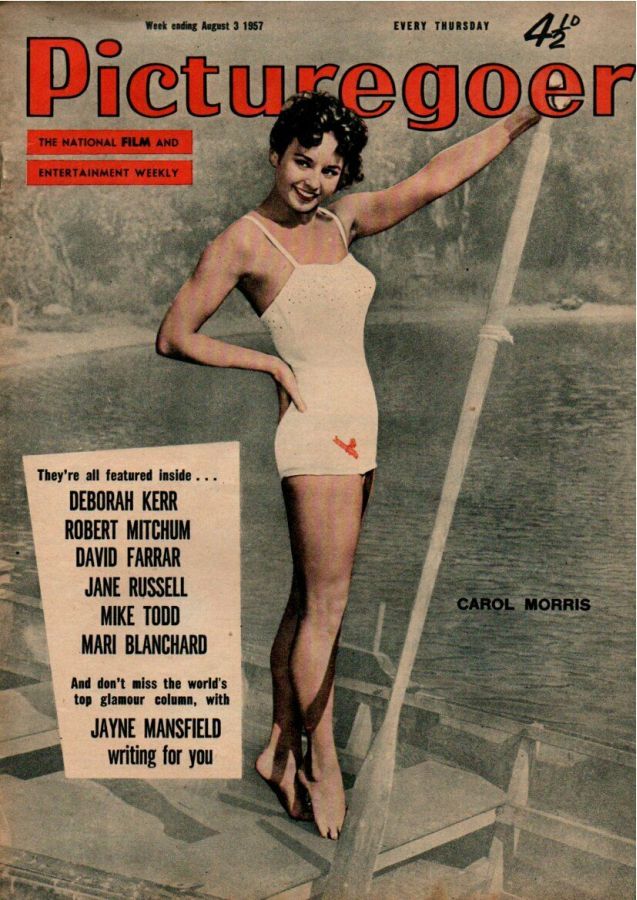 PICTUREGOER magazine side cover Issue 1161  Weekly 3 August 1957