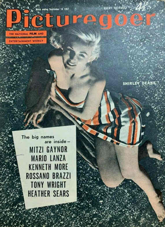 PICTUREGOER magazine side cover Issue 1167  Weekly 14 September 1957