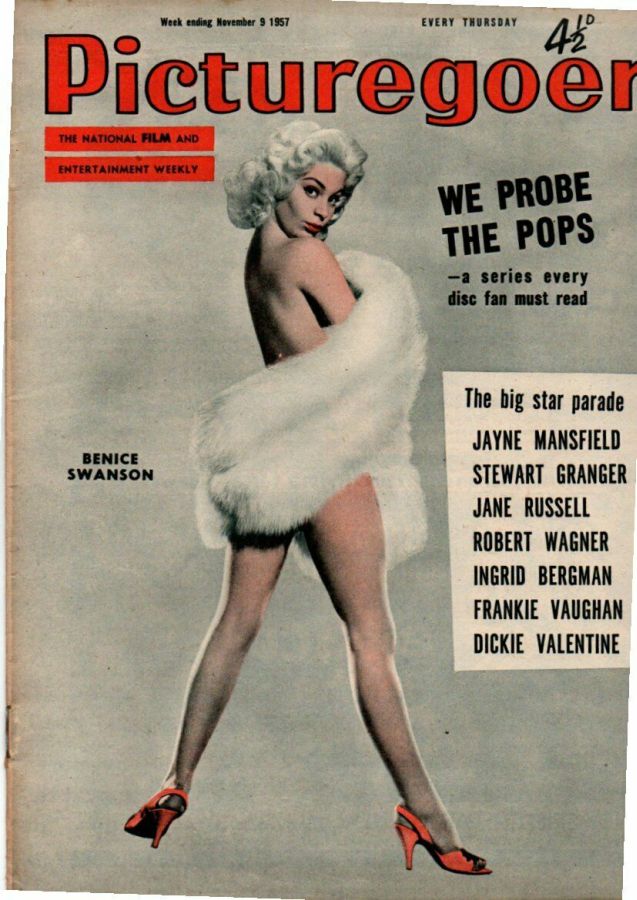 PICTUREGOER magazine side cover Issue 1175  Weekly 9 November 1957