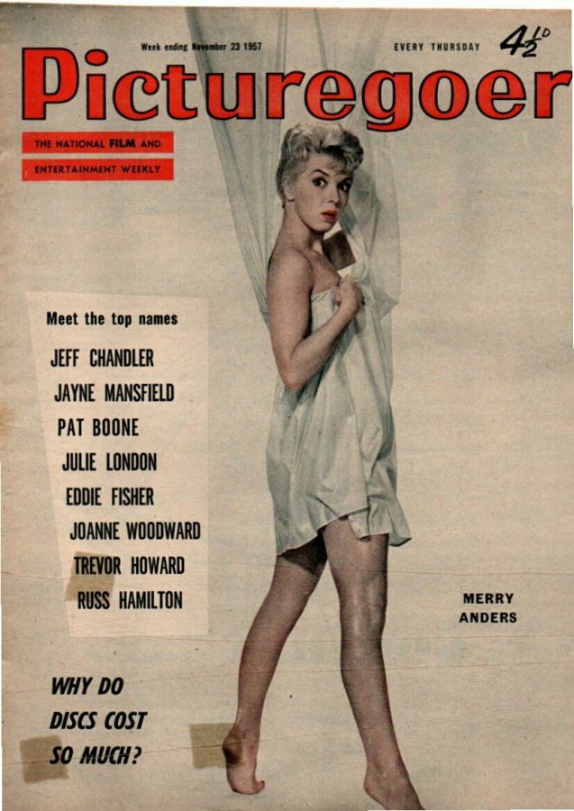 PICTUREGOER magazine side cover Issue 1177  Weekly 23 November 1957
