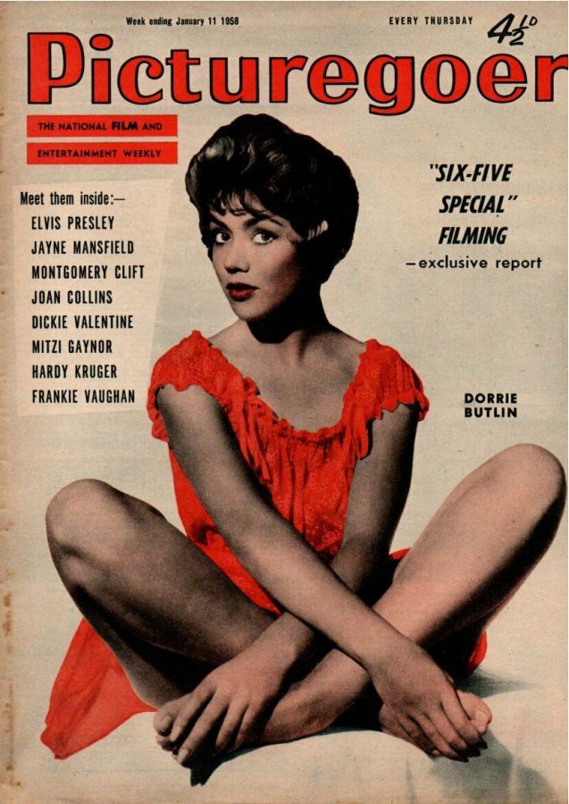PICTUREGOER magazine side cover Issue 1184  Weekly 11 January 1958