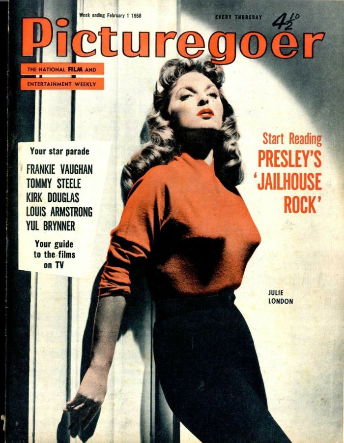 PICTUREGOER magazine side cover Issue 1187  Weekly 1 February 1958
