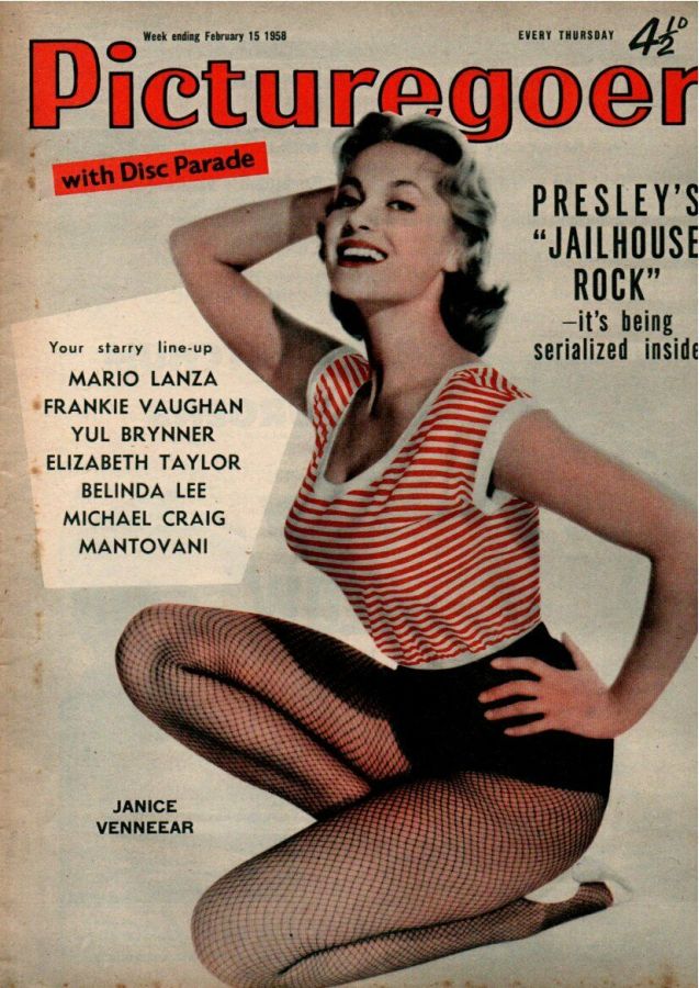 PICTUREGOER magazine side cover Issue 1189  Weekly 15 February 1958