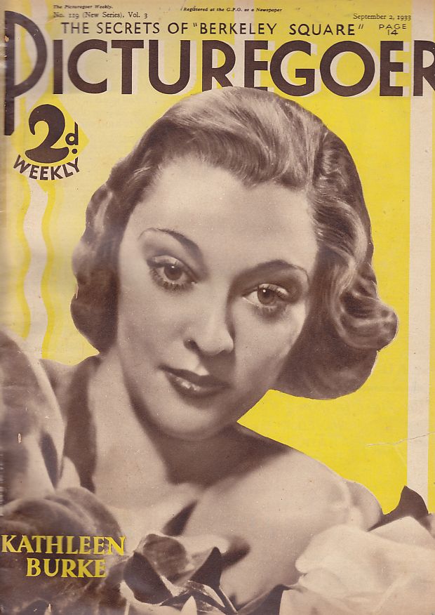 PICTUREGOER magazine side cover Issue 119  Weekly 2 September 1933