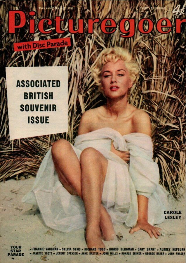 PICTUREGOER magazine side cover Issue 1195  Weekly 29 March 1958