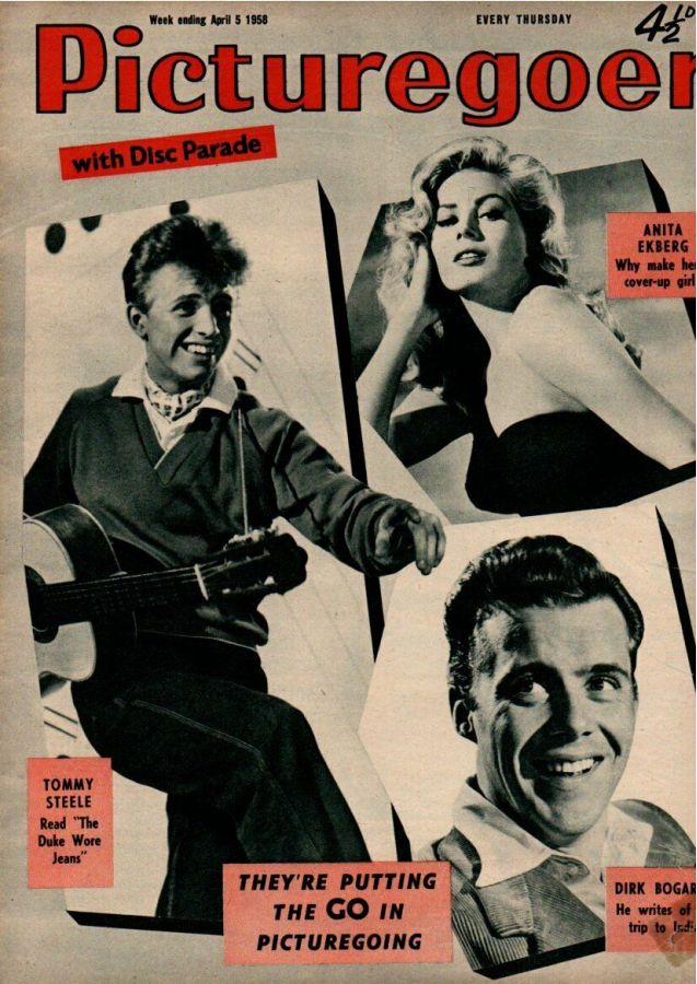 PICTUREGOER magazine side cover Issue 1196  Weekly 5 April 1958