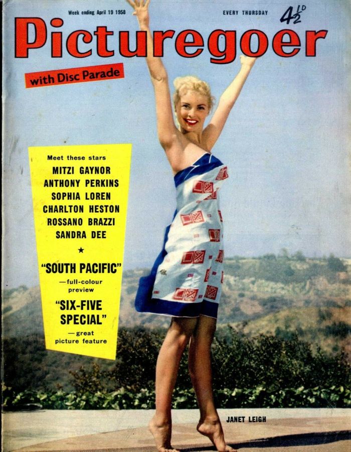 PICTUREGOER magazine side cover Issue 1198  Weekly 19 April 1958