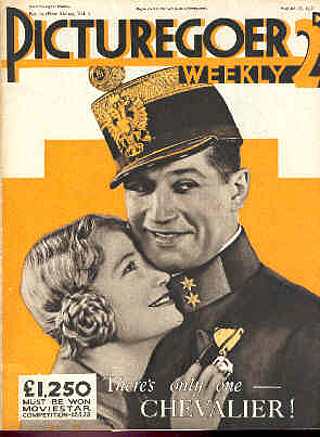 PICTUREGOER magazine side cover Issue 12  Weekly 15 August 1931