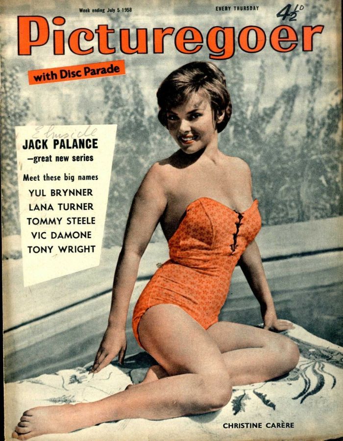PICTUREGOER magazine side cover Issue 1209  Weekly 5 July 1958