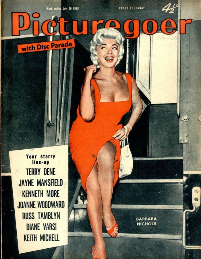 PICTUREGOER magazine side cover Issue 1212  Weekly 26 July 1958