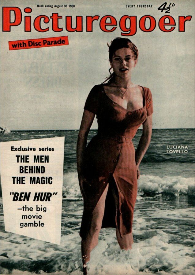 PICTUREGOER magazine side cover Issue 1217  Weekly 30 August 1958