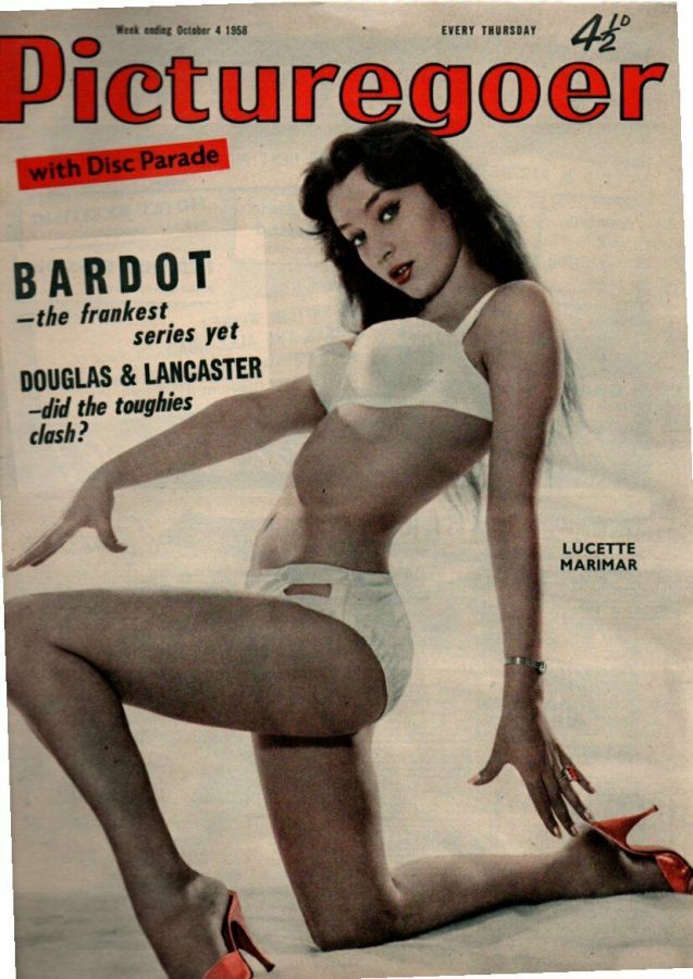 PICTUREGOER magazine side cover Issue 1222  Weekly 4 October 1958