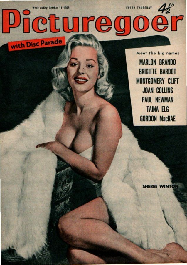 PICTUREGOER magazine side cover Issue 1223  Weekly 11 October 1958