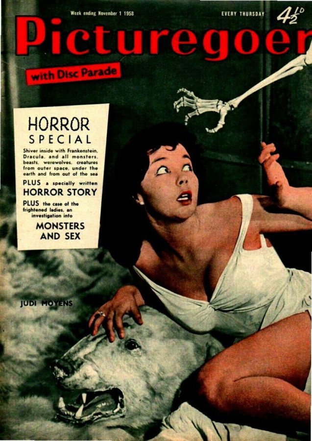 PICTUREGOER magazine side cover Issue 1226  Weekly 1 November 1958