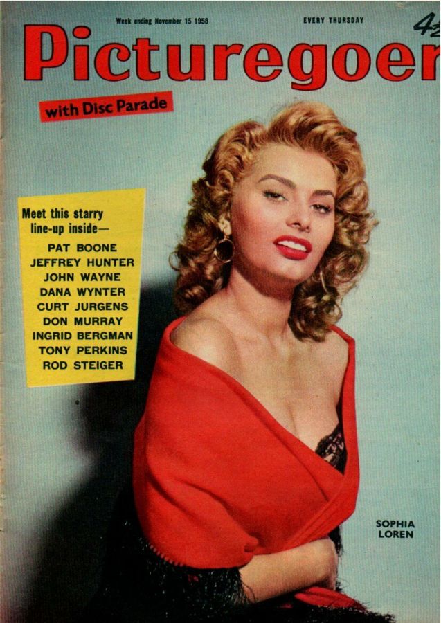 PICTUREGOER magazine side cover Issue 1228  Weekly 15 November 1958