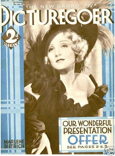 PICTUREGOER magazine side cover Issue 123  Weekly 30 September 1933