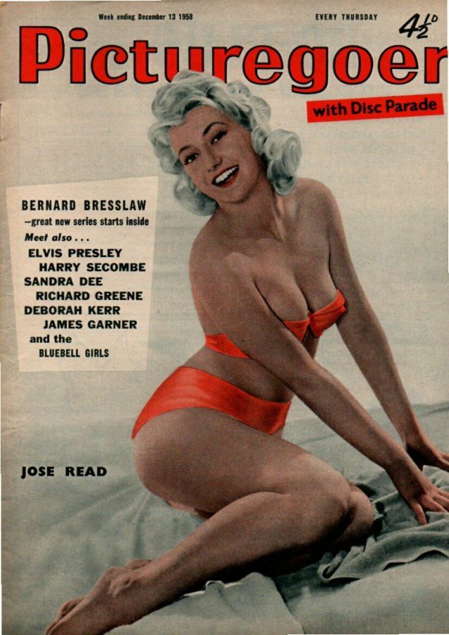 PICTUREGOER magazine side cover Issue 1232  Weekly 13 December 1958