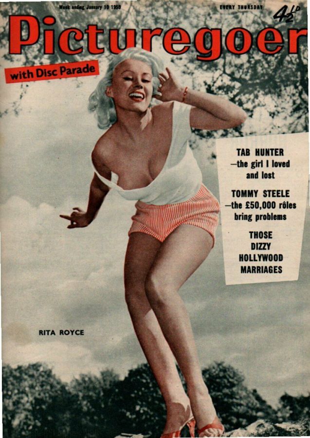 PICTUREGOER magazine side cover Issue 1236  Weekly 10 January 1959
