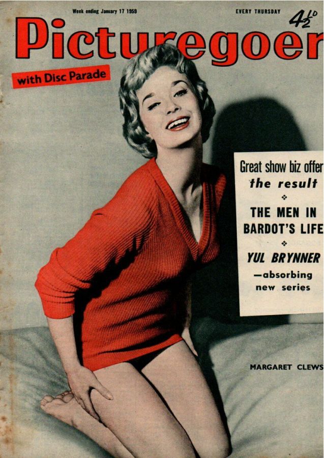 PICTUREGOER magazine side cover Issue 1237  Weekly 17 January 1959