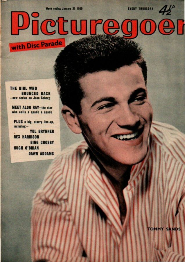 PICTUREGOER magazine side cover Issue 1239  Weekly 31 January 1959