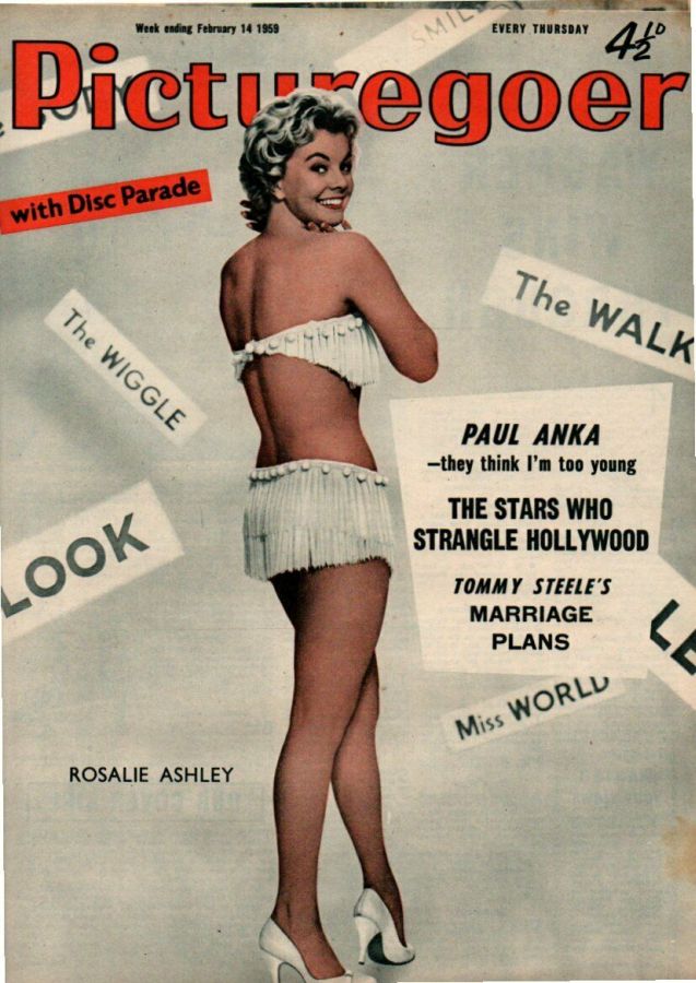 PICTUREGOER magazine side cover Issue 1241  Weekly 14 February 1959
