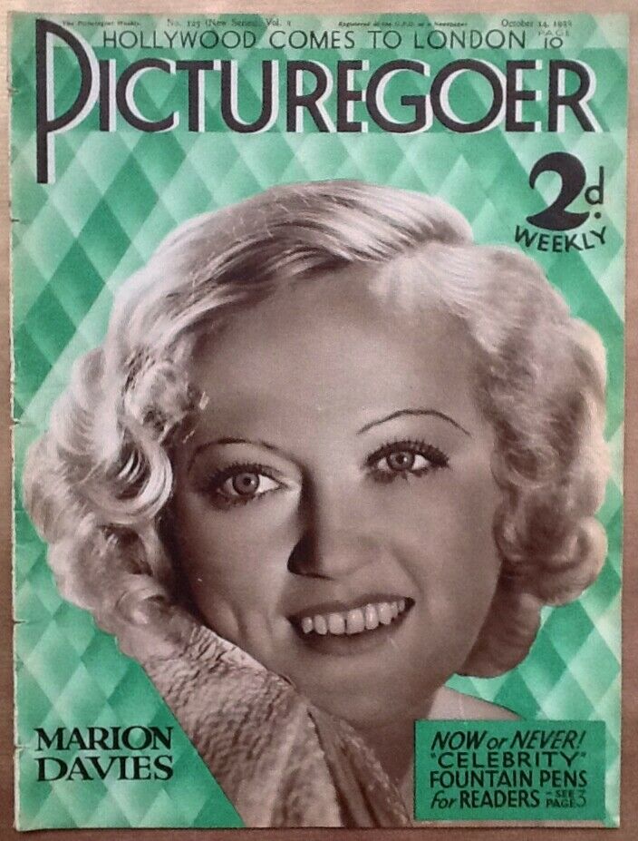 PICTUREGOER magazine side cover Issue 125  Weekly 14 October 1933