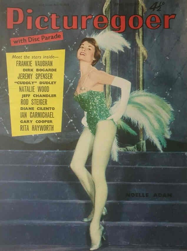 PICTUREGOER magazine side cover Issue 1250  Weekly 18 April 1959