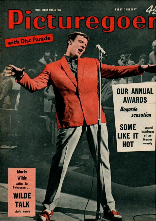 PICTUREGOER magazine side cover Issue 1255  Weekly 23 May 1959