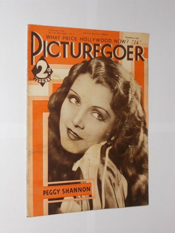 PICTUREGOER magazine side cover Issue 128  Weekly 4 November 1933