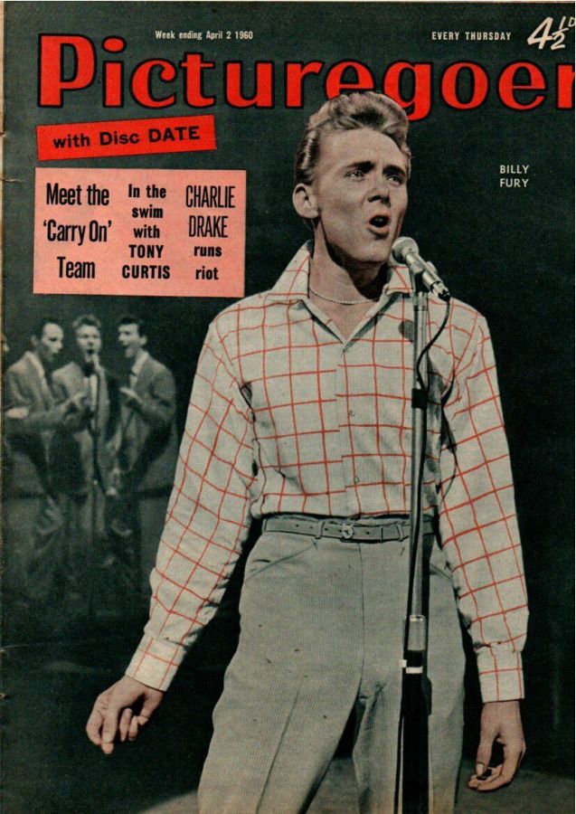 PICTUREGOER magazine side cover Issue 1293  Weekly 2 April 1960