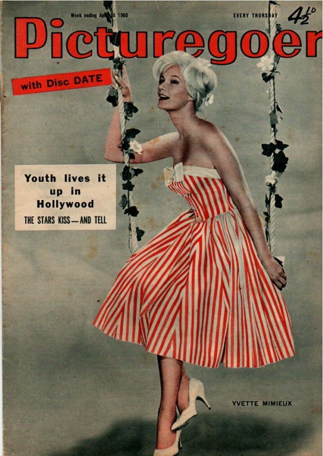 PICTUREGOER magazine side cover Issue 1295  Weekly 16 April 1960