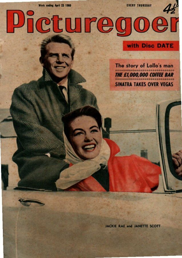 PICTUREGOER magazine side cover Issue 1296  Weekly 23 April 1960