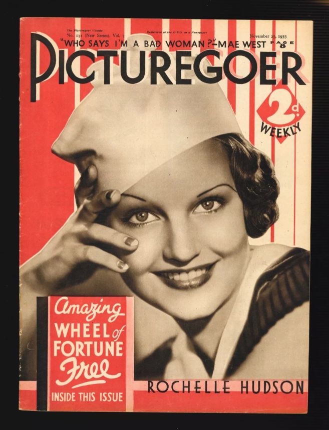 PICTUREGOER magazine side cover Issue 131  Weekly 25 November 1933