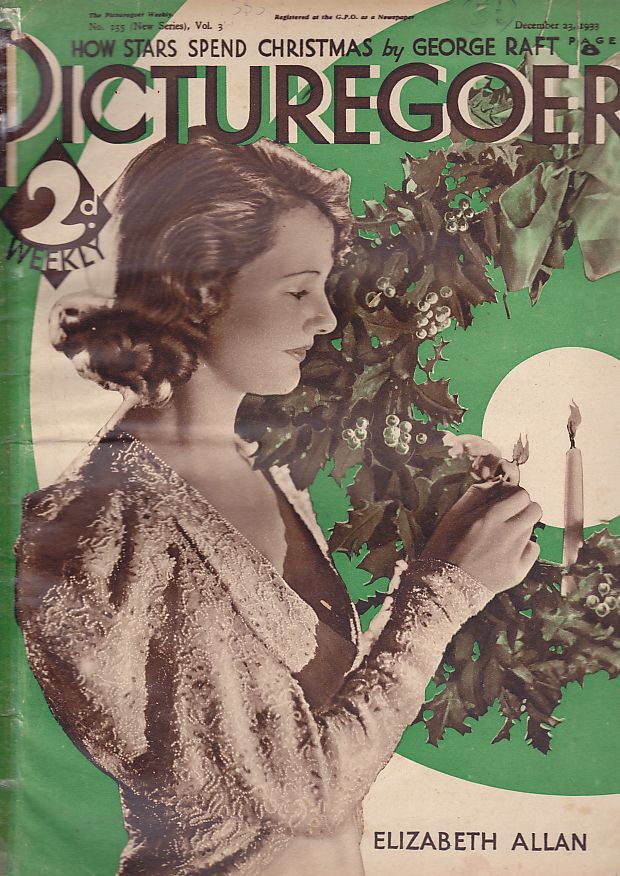 PICTUREGOER magazine side cover Issue 135  Weekly 23 December 1933