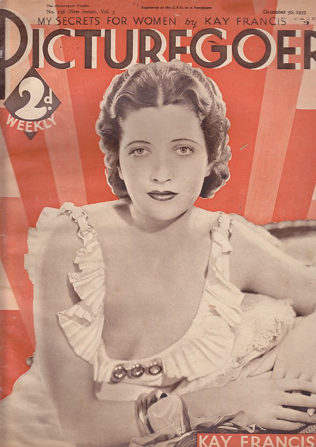 PICTUREGOER magazine side cover Issue 136  Weekly 30 December 1933