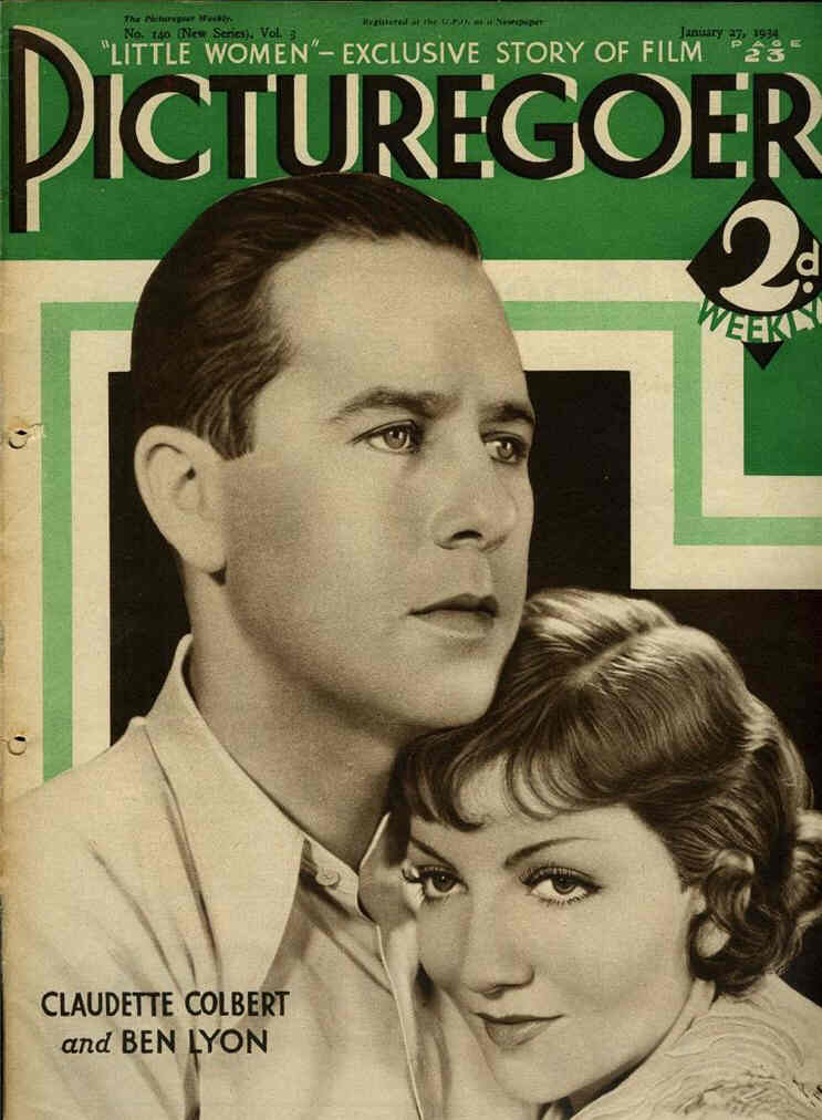 PICTUREGOER magazine side cover Issue 140  Weekly 27 January 1934