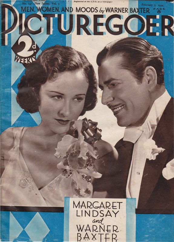 PICTUREGOER magazine side cover Issue 141  Weekly 3 February 1934
