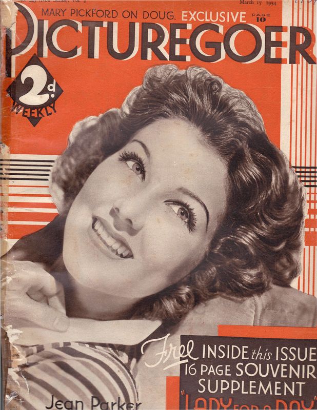 PICTUREGOER magazine side cover Issue 147  Weekly 17 March 1934