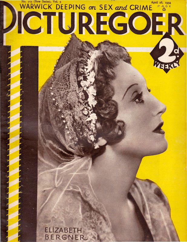 PICTUREGOER magazine side cover Issue 153  Weekly 28 April 1934