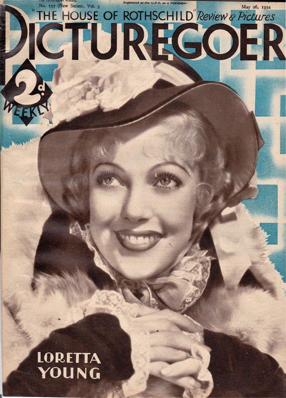 PICTUREGOER magazine side cover Issue 157  Weekly 26 May 1934